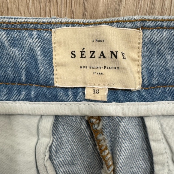 Sezane Light Blue Straight Leg Jeans - Picture 3 of 3